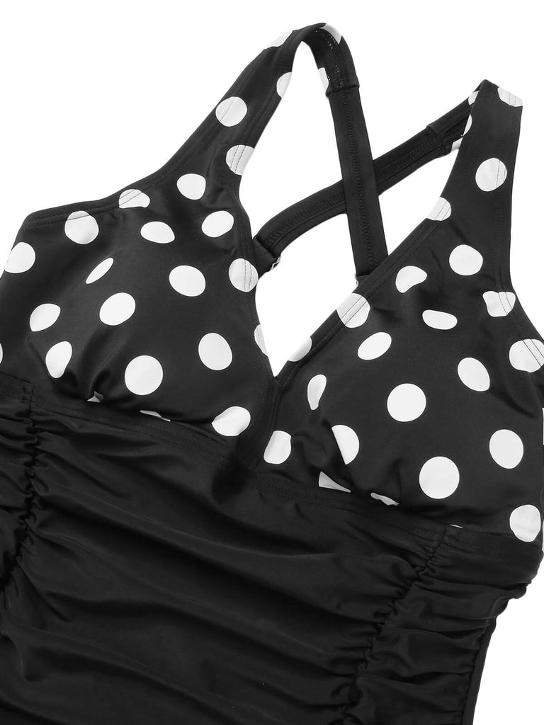 1950s Printed One-Piece Swimsuit, vintage swimsuit, pin-up swimwear - perfect for women who love vintage and retro fashion