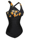 1950s Printed One-Piece Swimsuit, vintage swimsuit, pin-up swimwear - perfect for women who love vintage and retro fashion