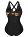 1950s Printed One-Piece Swimsuit, vintage swimsuit, pin-up swimwear - perfect for women who love vintage and retro fashion