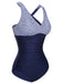 1950s Printed One-Piece Swimsuit, vintage swimsuit, pin-up swimwear - perfect for women who love vintage and retro fashion