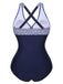 1950s Printed One-Piece Swimsuit, vintage swimsuit, pin-up swimwear - perfect for women who love vintage and retro fashion