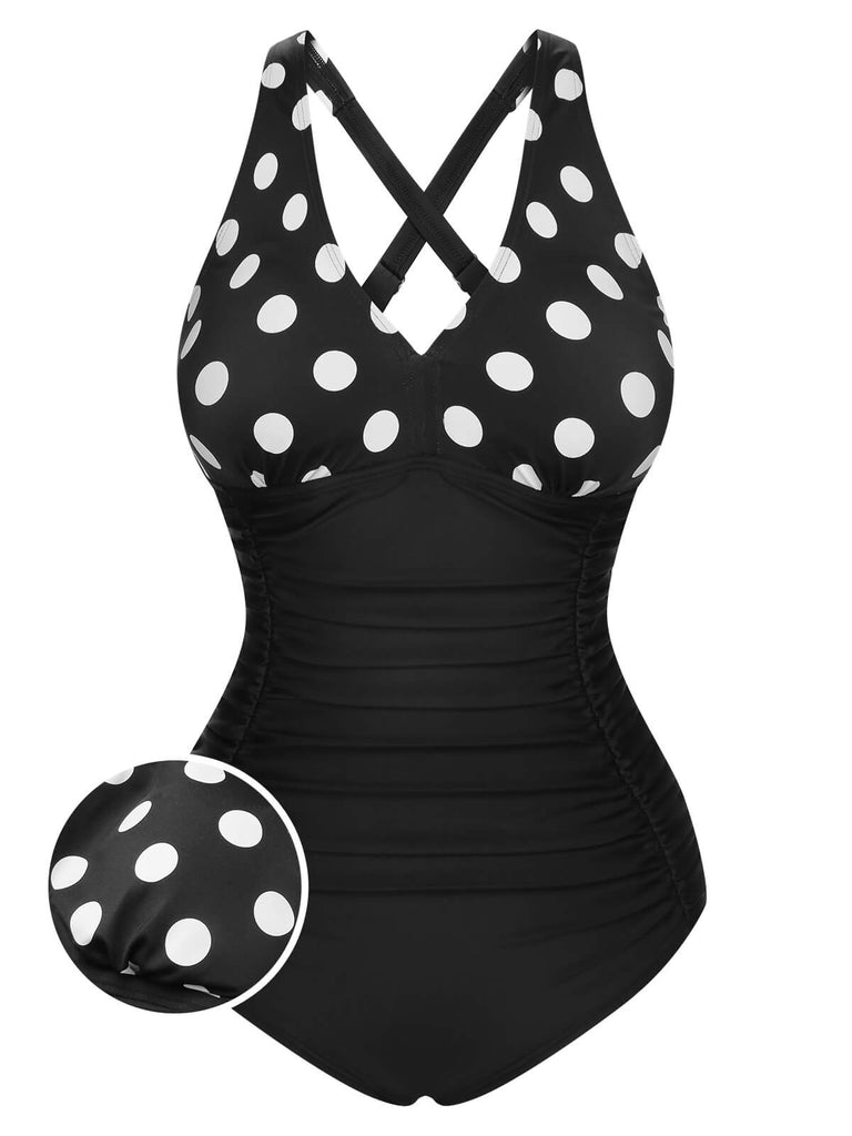 1950s Printed One-Piece Swimsuit, vintage swimsuit, pin-up swimwear - perfect for women who love vintage and retro fashion
