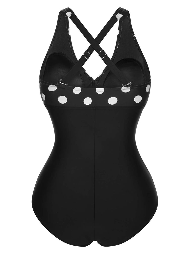 1950s Printed One-Piece Swimsuit, vintage swimsuit, pin-up swimwear - perfect for women who love vintage and retro fashion