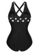 1950s Printed One-Piece Swimsuit, vintage swimsuit, pin-up swimwear - perfect for women who love vintage and retro fashion