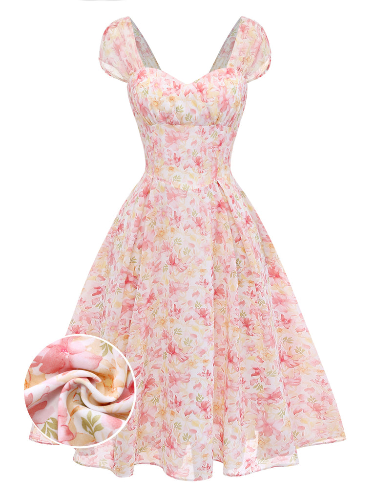 Blue 1950s Vintage Swing Dress