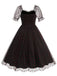 1950s Puff Sleeve Valentine Heart Mesh Dress: where 1950s romance meets her modern spirit