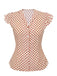 1950s Red Polka Dot Fly Sleeve Blouse — vintage elegance for the modern woman