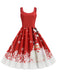 1950s Retro Christmas Santa Claus Swing Dress — vintage elegance for the modern woman