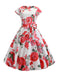 1950s Retro Floral Swing Dress — the kind of 1950s dress that makes strangers smile