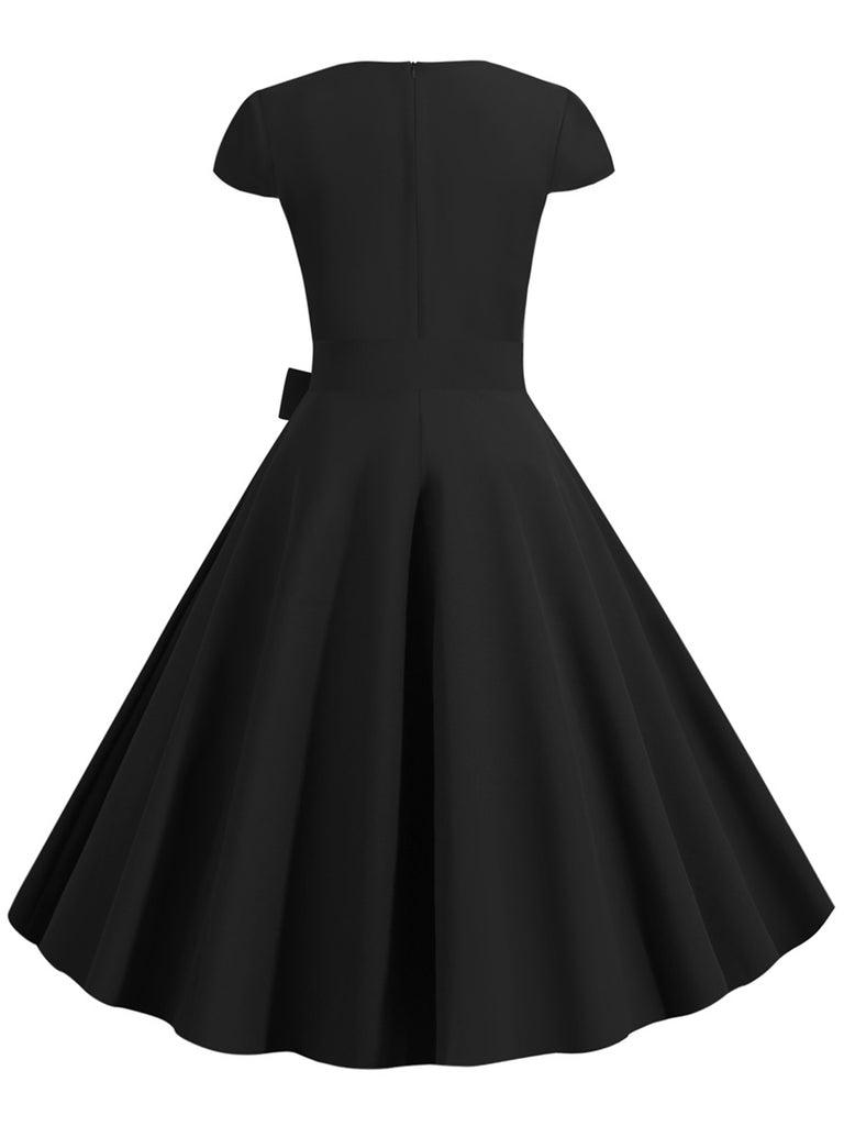 1950s Retro Solid Belt Swing Dress — vintage elegance for the modern woman
