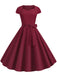 1950s Retro Solid Belt Swing Dress: timeless style reimagined