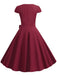 1950s Retro Solid Belt Swing Dress — vintage elegance for the modern woman