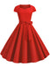 1950s Retro Solid Belt Swing Dress: timeless style reimagined