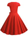 1950s Retro Solid Belt Swing Dress — vintage elegance for the modern woman