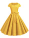1950s Retro Solid Belt Swing Dress: timeless style reimagined