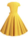 1950s Retro Solid Belt Swing Dress — vintage elegance for the modern woman