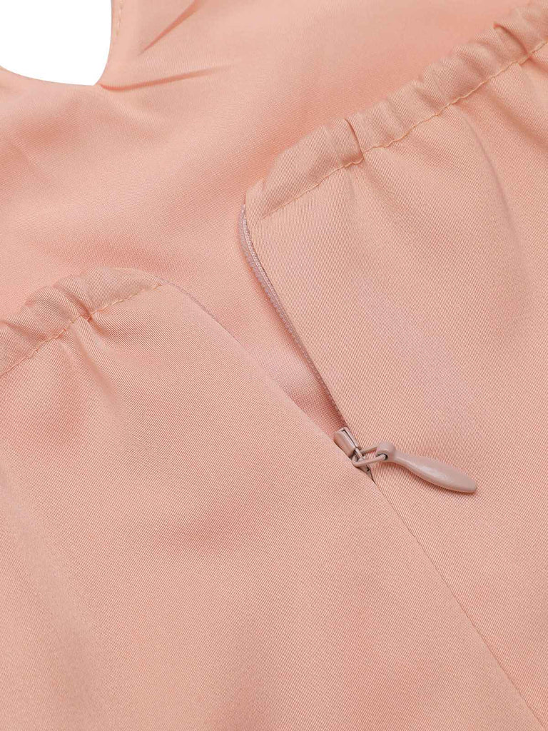 2PCS Pink 1950s Halter Strawberry Romper & Umbrella Skirt - vintage skirt, retro style