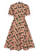 1950s Rose Lapel Puff Swing Dress, vintage dress, retro fashion, rockabilly, pin-up fashion - perfect for women who love vintage and retro fashion