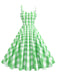 This 1950s Ruched Spaghetti Straps Gingham Plaid Dress wraps her in 1950s elegance, one twirl at a time