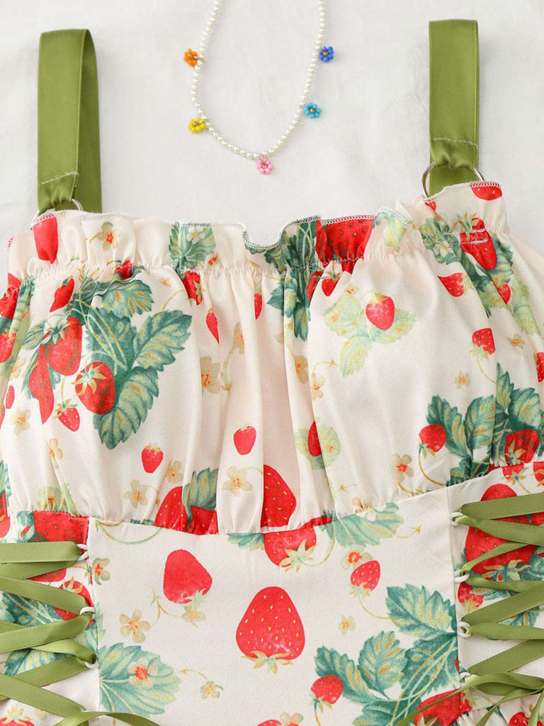 1950s Ruffled Square Neck Sleeveless Floral Print Swing Dress, vintage dress, retro fashion, rockabilly, pin-up fashion - perfect for women who love vintage and retro fashion