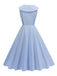 1950s Sailor Collar Bow-Tie Solid Sleeveless Dress - vintage dress, retro fashion, rockabilly