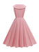1950s Sailor Collar Bow-Tie Solid Sleeveless Dress - vintage dress, retro fashion, rockabilly