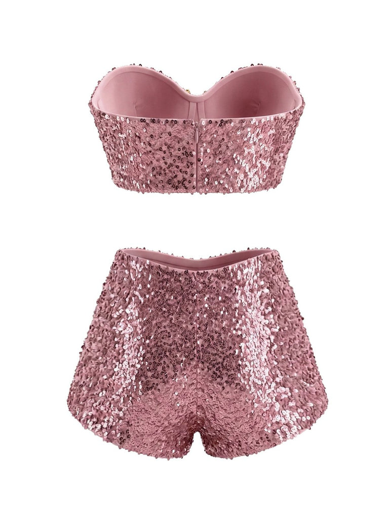 1950s-Sequin-Starfish-Bandeau-Bikini-Set, vintage, retro, swimwear