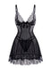 1950s Floral Lace V Neck Nightgown 5