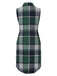 1950s Shirt Collar Flannelette Plaid Vest Coat, vintage coat, retro outerwear - perfect for women who love vintage and retro fashion