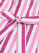 This 1950s Shoulder Tie Belted Stripes Dress wraps her in 1950s elegance, one twirl at a time
