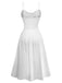 1950s Sleeveless Backless Smocked Waist Slip Dress - vintage dress, retro fashion, rockabilly