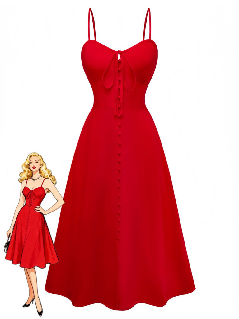1950s Sleeveless Backless Smocked Waist Slip Dress - vintage dress, retro fashion, rockabilly