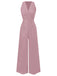 This 1950s Sleeveless Buttoned Solid Jumpsuit whispers 1950s secrets to those who notice