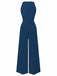 1950s Sleeveless Buttoned Solid Jumpsuit: timeless 1950s elegance she makes her own