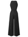 This 1950s Sleeveless Buttoned Solid Jumpsuit whispers 1950s secrets to those who notice