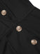 1950s Sleeveless Buttoned Solid Jumpsuit — 1950s style that transcends decades