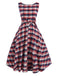 1950s Sleeveless Plaid Belted Swing Dress, vintage dress, retro fashion, rockabilly, pin-up fashion - perfect for women who love vintage and retro fashion