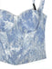 1950s Slip Denim Lace Corset Top - vintage fashion, retro style