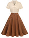 Snow White Style Button 1950s Dress, classic 1950s style elegant retro fashion - Image 4