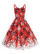 She slips into this 1950s Snowflake Fur Collar Christmas Dress and suddenly it's a 1950s daydream