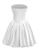 1950s Solid Basque Waist Strapless Bubble Dress - vintage dress, retro fashion, rockabilly