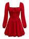 1950s Solid Bow Tie Lace Gothic Dress - vintage dress, retro fashion, rockabilly