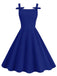 This 1950s Solid Bowknot Sleeveless Square Neck Dress wraps her in 1950s elegance, one twirl at a time