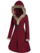 1950s Solid Buckle Fur Trimmed Coat: timeless style reimagined