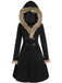 1950s Solid Buckle Fur Trimmed Coat: timeless style reimagined