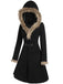1950s Solid Buckle Fur Trimmed Coat: timeless style reimagined