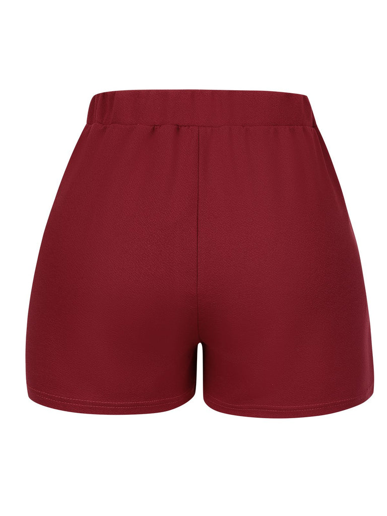 1950s Solid Button High Waisted Shorts, vintage fashion, retro style - perfect for women who love vintage and retro fashion