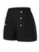 1950s Solid Button High Waisted Shorts, vintage fashion, retro style - perfect for women who love vintage and retro fashion