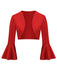 1950s Solid Christmas Trumpet Sleeved Jacket: timeless style reimagined