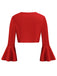 1950s Solid Christmas Trumpet Sleeved Jacket: timeless style reimagined